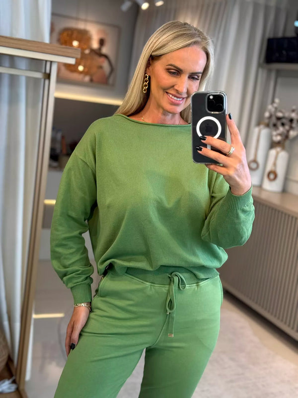 Blusa Abenção Básica 100% Algodão Verde