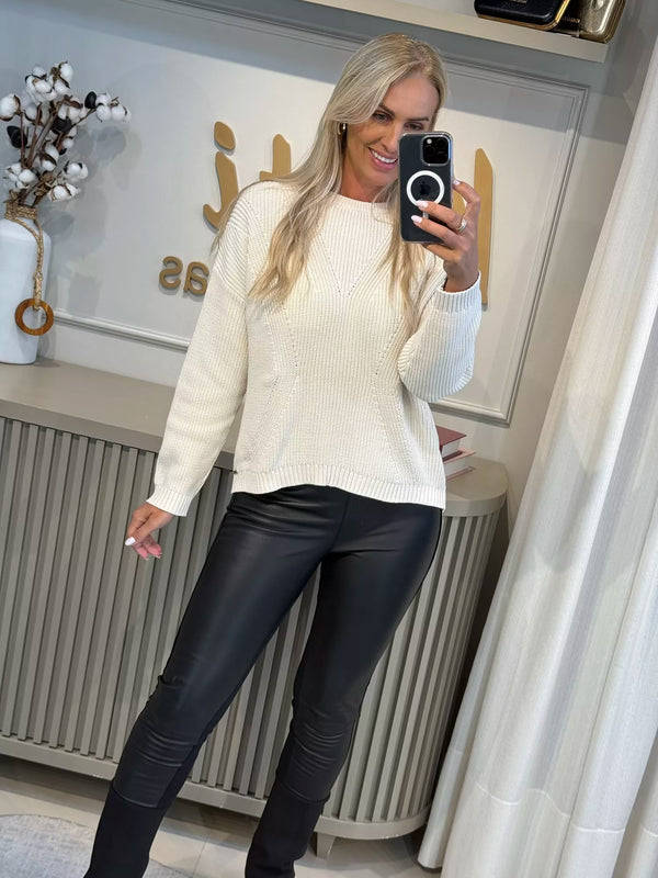 Blusa De Tricô Mullet Areia