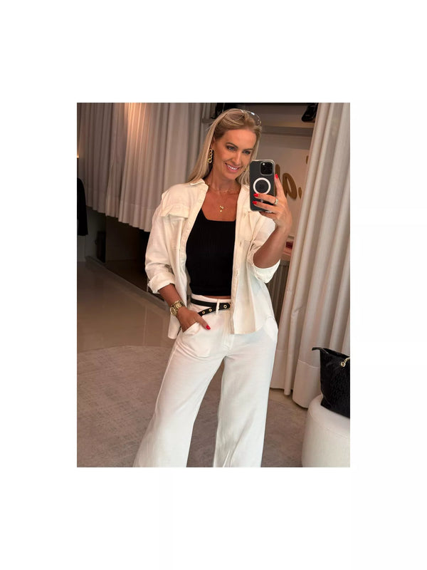 Camisa Biamar de Sarja Off White
